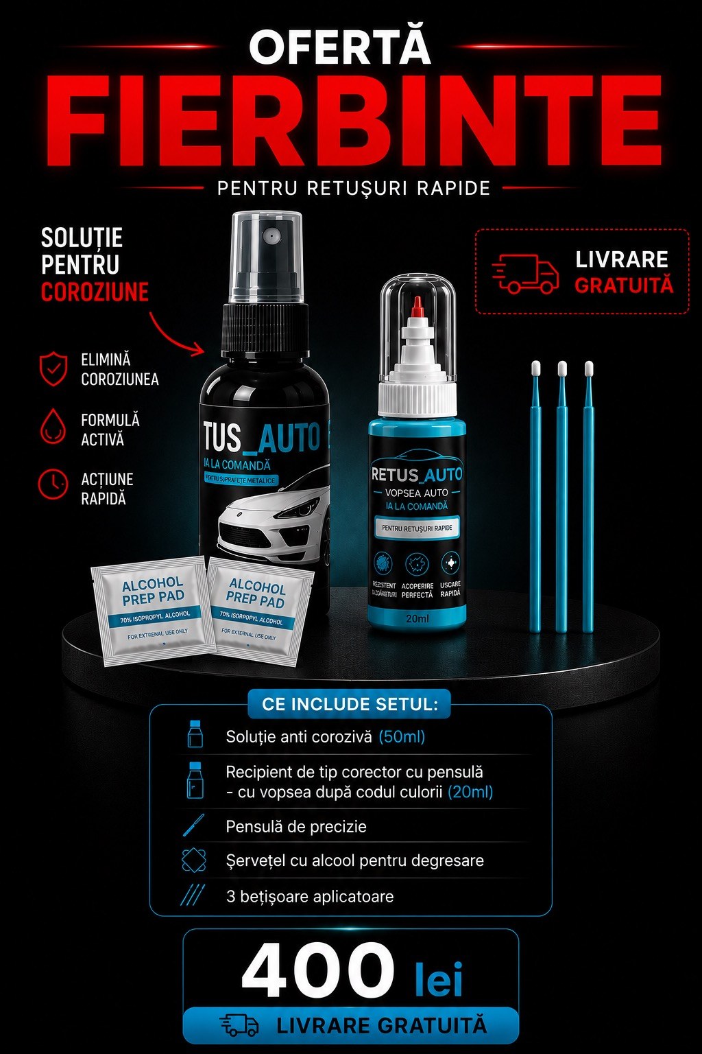 Pachet complet + solutie anticoroziva